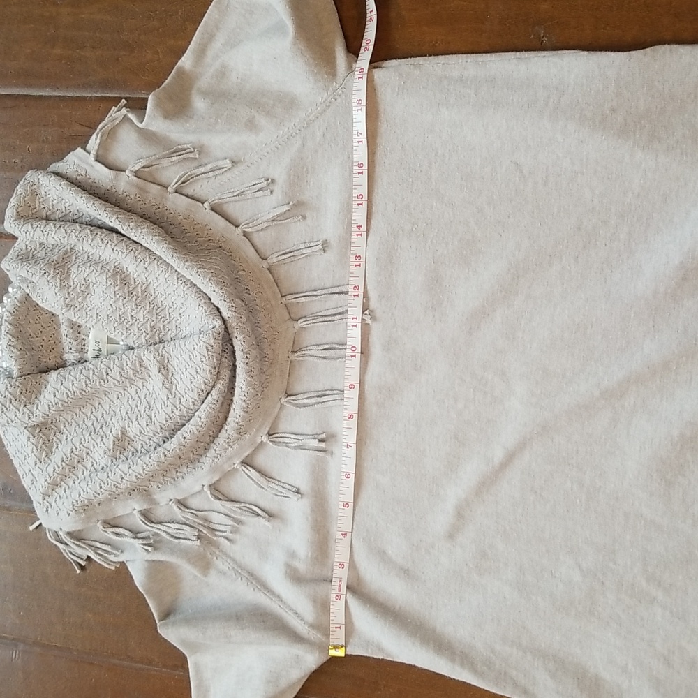 Style And Co Womens Gray Long Sleeve Fringe Sweater Size Large - Picture 4 of 9